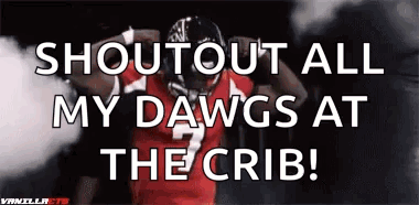 Football Player in Red Shouting