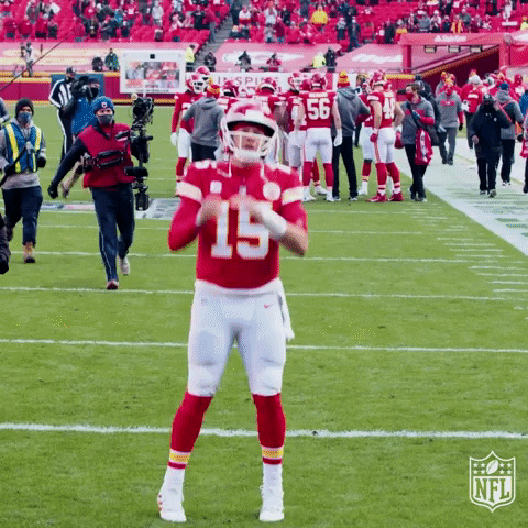 Football Player in Red Uniform Celebrating