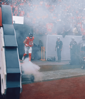 Football Player In Red Uniform Number 10 GIF