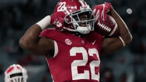 Football Player In Red Uniform Number 22 GIF