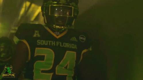Football Player in South Florida Jersey