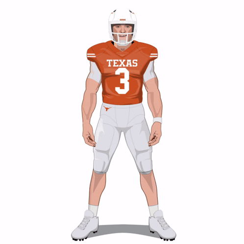 Football Player in Texas Jersey
