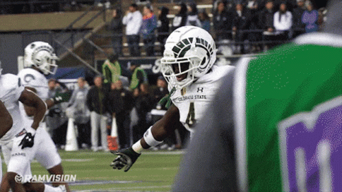 Football Player in Texas State Helmet