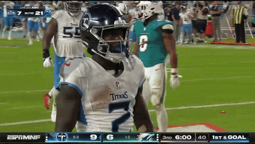 Football Player In Titans Jersey GIF