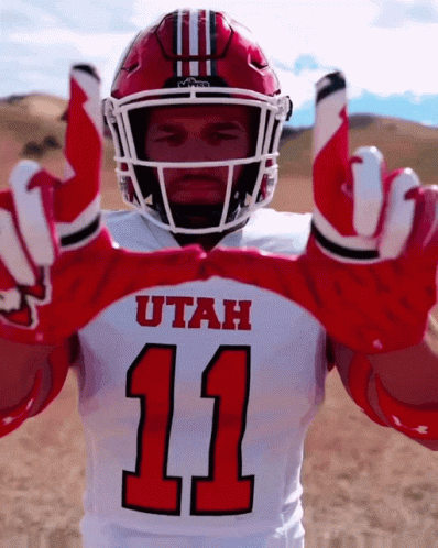 Football Player in Utah 11 Jersey