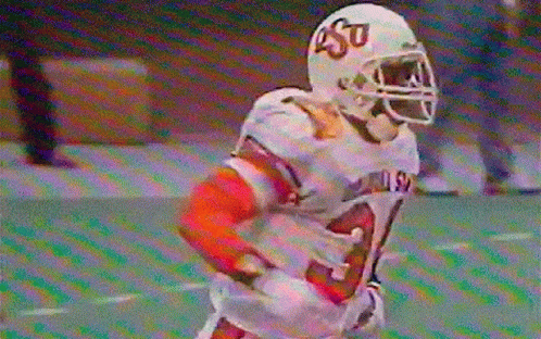 Football Player in White Helmet With Asu