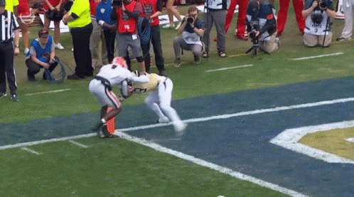 Football Player In White Jersey Number 14 GIF