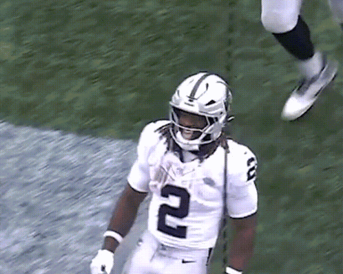 Football Player In White Jersey Number 2 GIF
