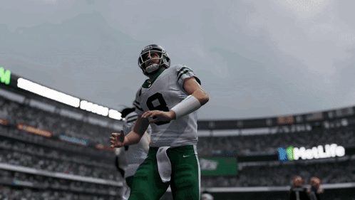 Football Player In White Jersey Number 8 GIF