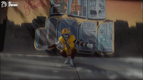Football Player in Yellow Jersey Number 0