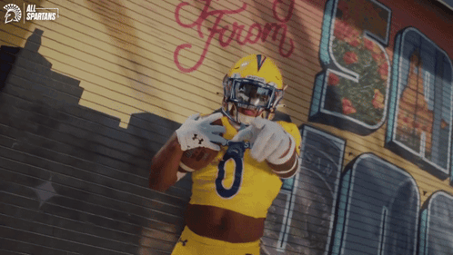 Football Player in Yellow Jersey Number 8