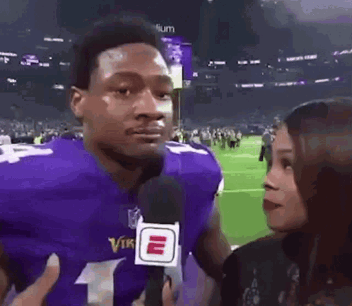 Football Player Interviewed By Woman GIF