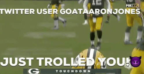 Football Player Kneeling Saying Just Trolled You