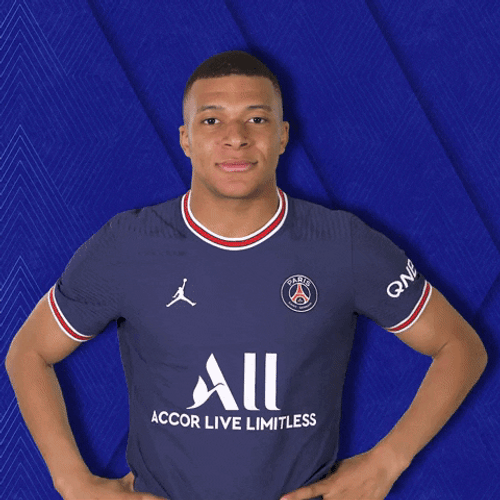 Football Player Kylian Mbappe Happy Crying Hand Gesture GIF