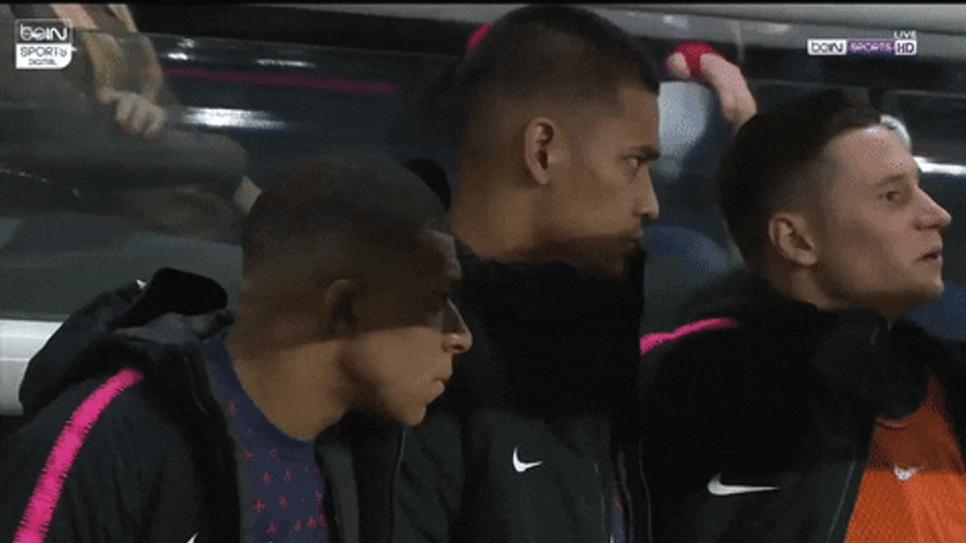 Football Player Kylian Mbappe Looking Around GIF