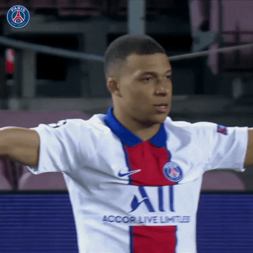 Football Player Kylian Mbappe Offering Hug To Teammates GIF