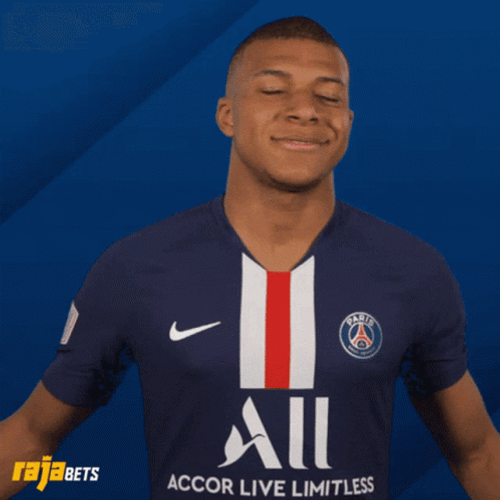 Football Player Kylian Mbappe Smiling Arms Crossed Pose GIF