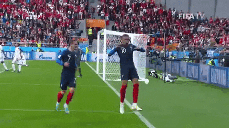 Football Player Kylian Mbappe Victory Celebration GIF GIFDB Football Player Kylian Mbappe Victory Celebration GIF GIFDB