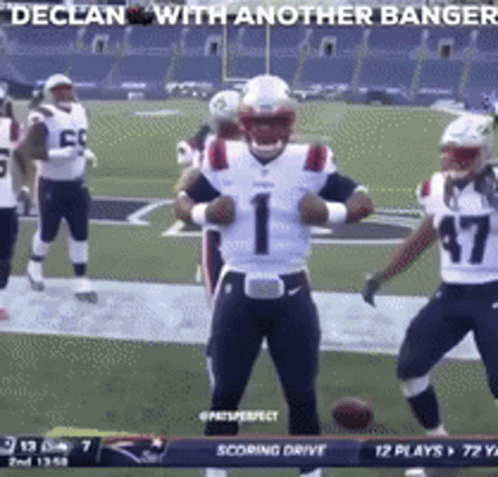Football Player Number 1 on Field