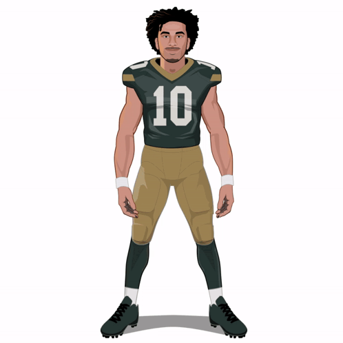 Football Player Number 10 Making Heart With Hands GIF