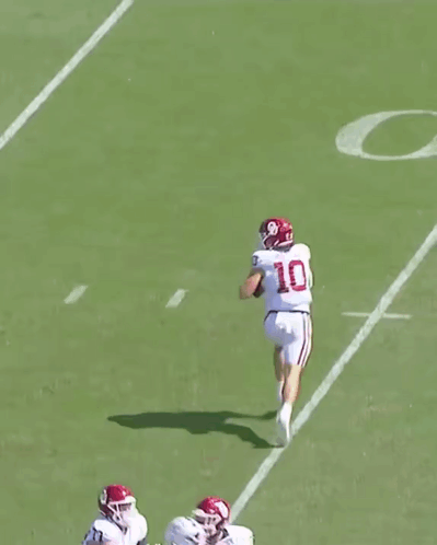 Football Player Number 10 Running