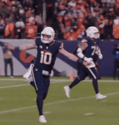Football Player Number 10 Running