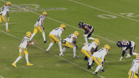 Football Player Number 10 Throws Pass GIF