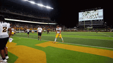 Football Player Number 10 Walking Off Field
