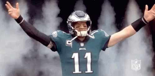 Football Player Number 11 Arms Outstretched GIF