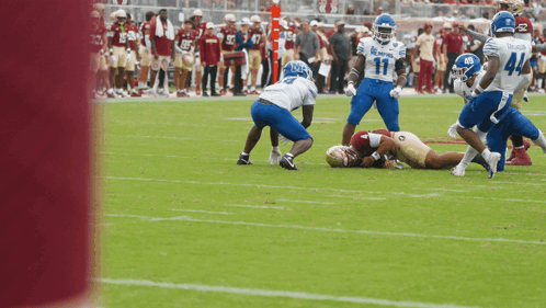 Football Player Number 11 on Field
