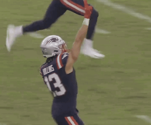 Football Player Number 13 Celebrating