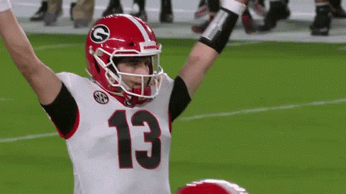 Football Player Number 13 Celebrating GIF