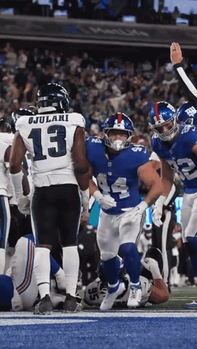 Football Player Number 13 Running On Field GIF