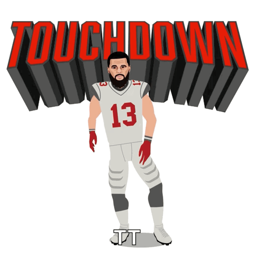 Football Player Number 13 Saying Touchdown GIF