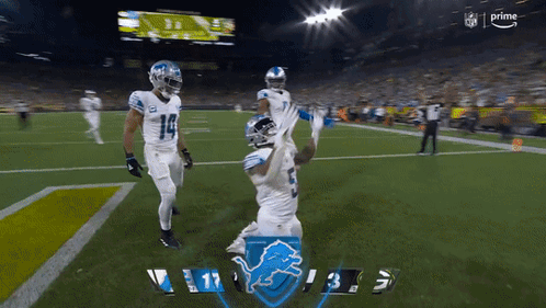 Football Player Number 14 Celebrating