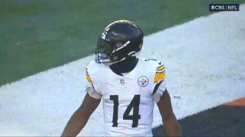 Football Player Number 14 On Field GIF