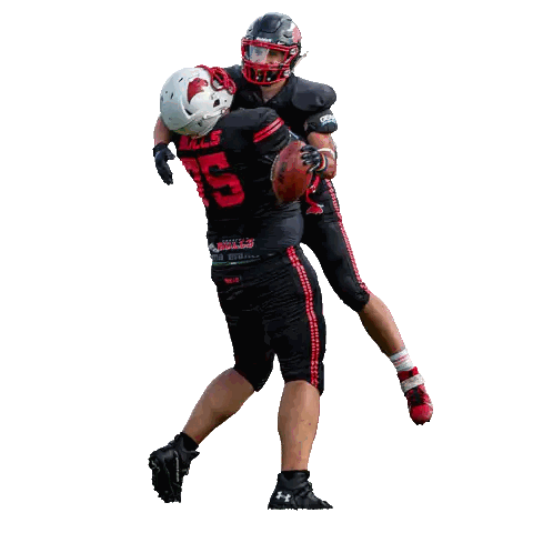 Football Player Number 15 Being Held Up