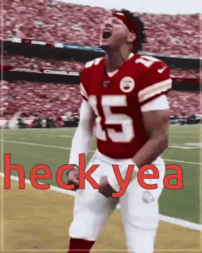 Football Player Number 15 Celebrating on Field