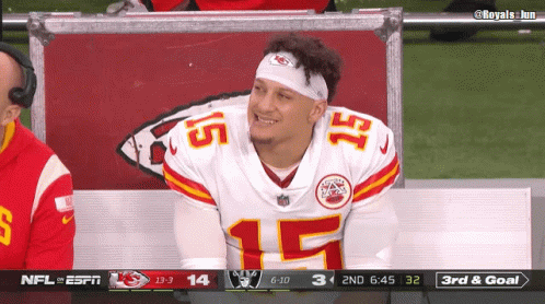 Football Player Number 15 Sitting On Bench GIF