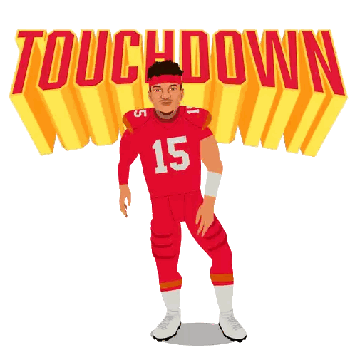 Football Player Number 15 Touchdown