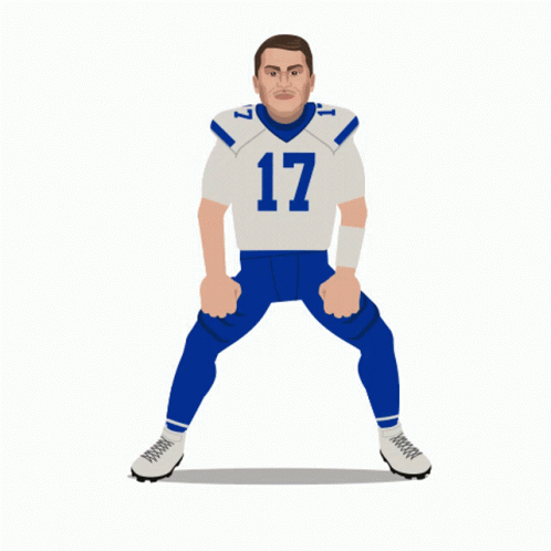 Football Player Number 17 Celebrating GIF