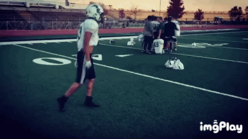 Football Player Number 19 on Field