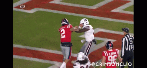 Football Player Number 2 Tackled