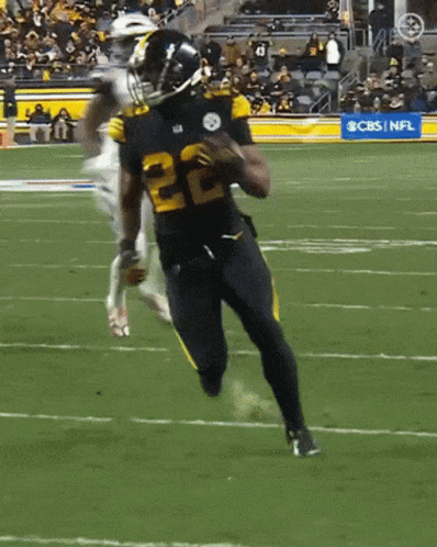 Football Player Number 22 Running With Ball GIF