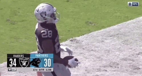 Football Player Number 28 Running