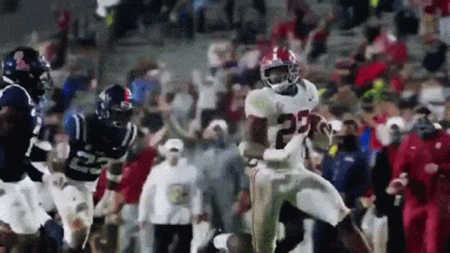 Football Player Number 29 Running With Ball GIF