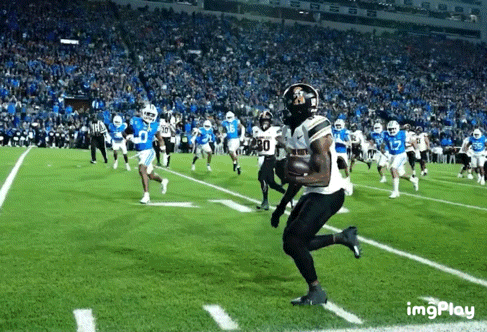 Football Player Number 30 Running To End Zone GIF