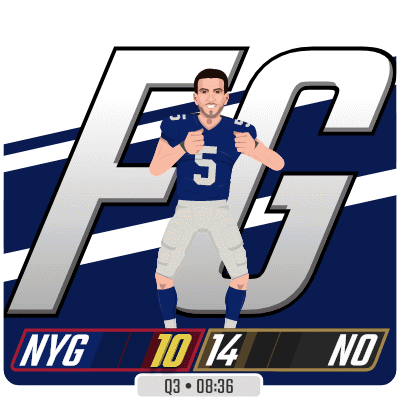 Football Player Number 5 NYG Logo