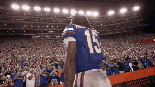 Football Player Number 5 Running On Field GIF