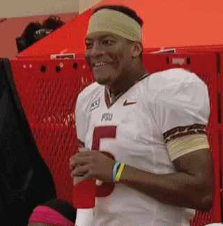 Football Player Number 5 Smiling